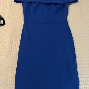 Calvin Klein Strapless Royal Blue Dress